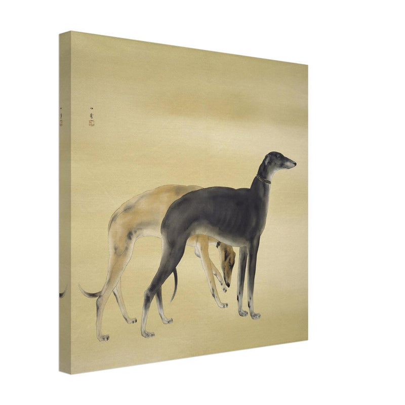 Greyhounds dogs by Hashimoto Kansetsu 1941 painting.