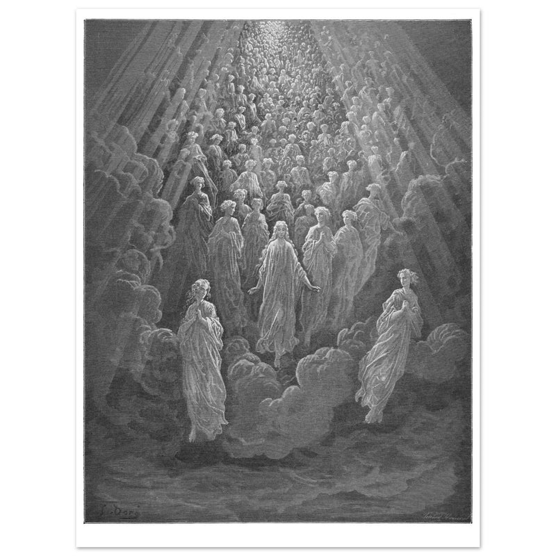 Gustave Dore illustration for The Divine Comedy by Dante Alighieri. Mercury Paradise.