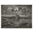 Don Quixote riding his horse by Gustave Dore dreaming of a life full of adventures.