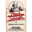 Black Sabbath vintage concert poster . Performance in 1975 in Seattle.