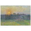 View of Bazincourt Sunset by Camille Pissarro