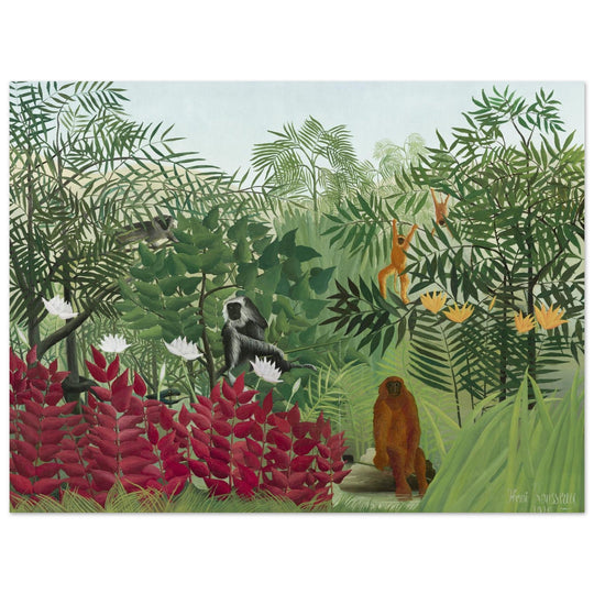 Henri Rousseau Tropical Forest with Monkeys  fine ar print