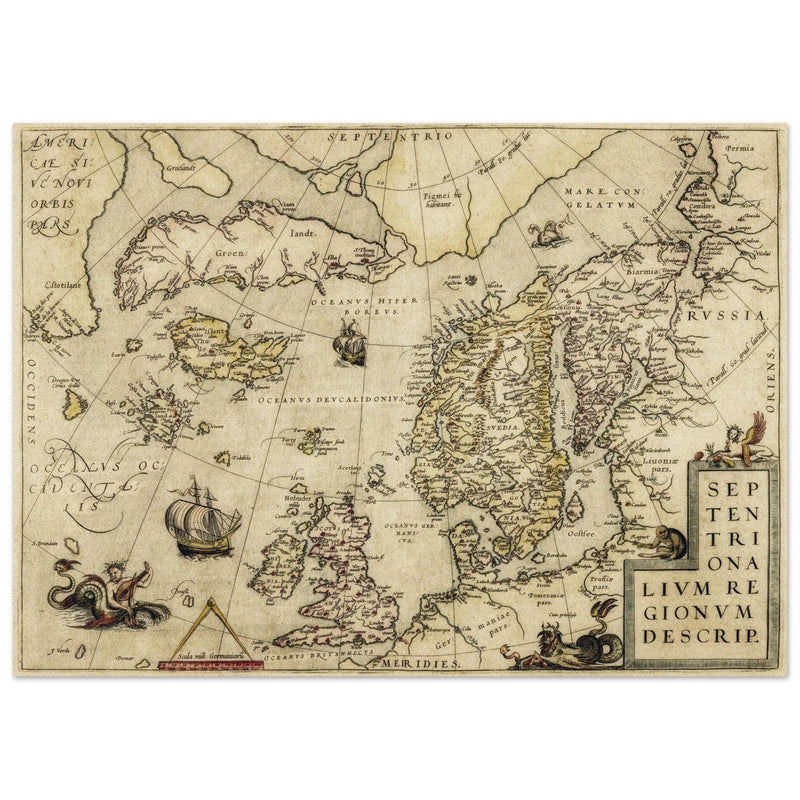 Ancient of the North Atlantic by Abraham Ortelius.