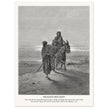 Gustave Dore The Bible engraving print . The flight into Egypt illustration .