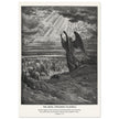 Gustave Dore The Bible engraving print . The angel appearing to Joshua .