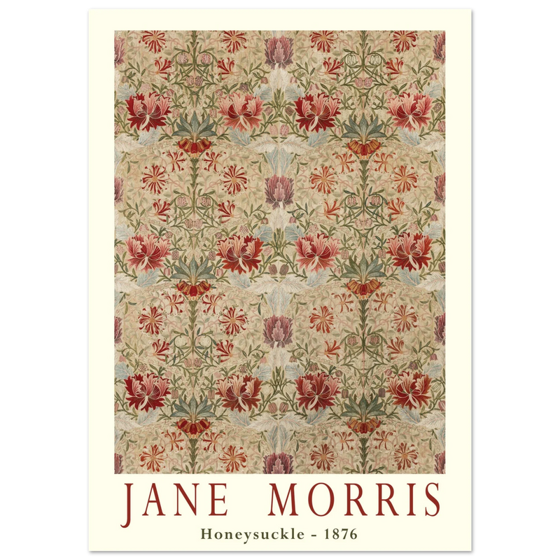 Jane Morris Honeysuckle embroidery.