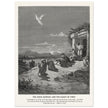 Gustave Dore The Bible engraving print . The angel Raphael and the family of Tobit.