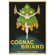 Cognac Briand vintage advertising poster  created in 1925 by M. Stephane.