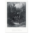 Gustave Dore illustration of King Arthur legends. Yniol Shows Prince Geraint His Ruined Castle. Idylls of the King by Alfred Tennyson