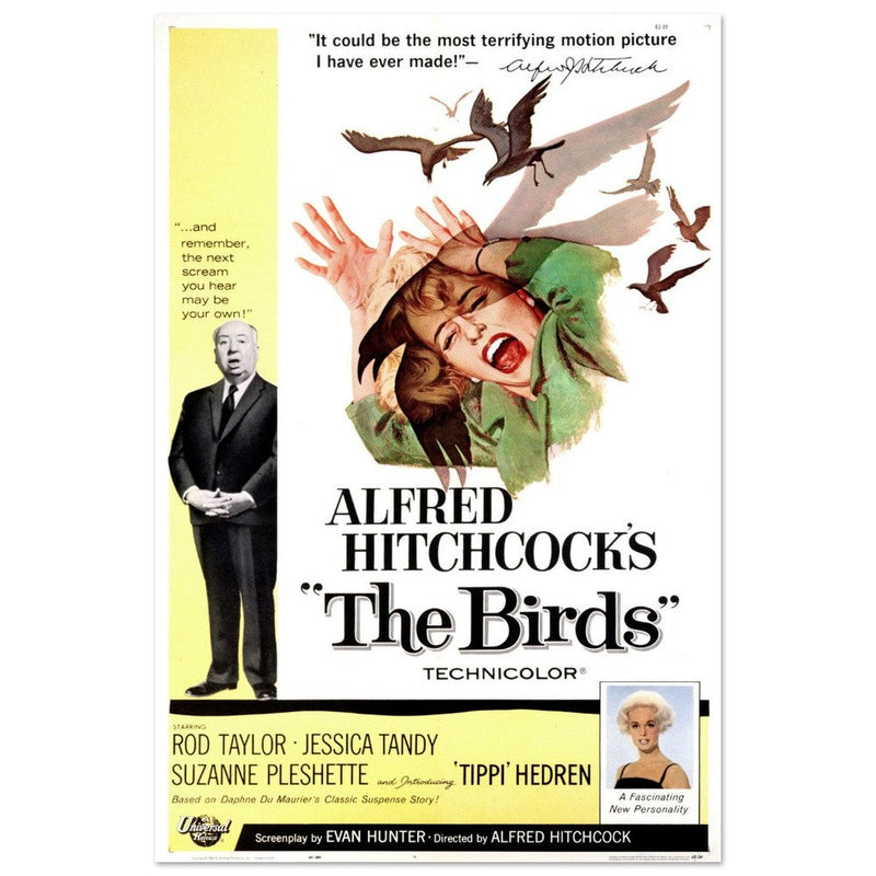 The birds by Alfred Hitchcock's movie poster.