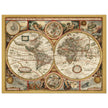 Ancient world map. Beautiful illustrated double sphere cartography of the XVIII Century by Frederick de Wit
