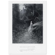 Gustave Dore illustration of King Arthur legend .Elaine on her Road to the Cave of Lancelot. book Idylls of the King by Alfred Tennyson