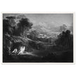 John Martin Paradise Lost vintage mezzoting engraving . Raphael Conversing with Adam and Eve .