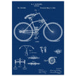 Vintage bicycle patent by Richard J Gatling 1894