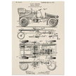 Motor Vehicle patent. Vintage car illustration.