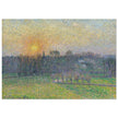 View of Bazincourt Sunset by Camille Pissarro