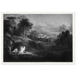 John Martin Paradise Lost vintage mezzoting engraving . Raphael Conversing with Adam and Eve .