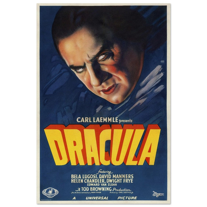 Dracula movie poster. Bela Lugosi vampire film .