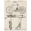 vintage motorcycle patent by G. M Holley.