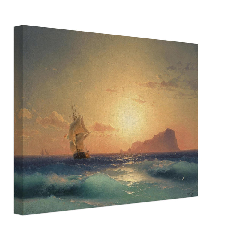 Ivan Aivazovsky  painting Sunset over Ischia