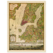 Beautiful antique old map from above of New York City 1770 by Bernad Ratzer