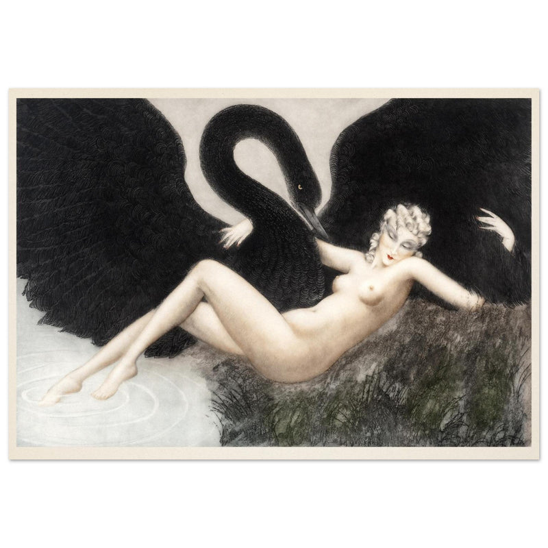 Leda and the Swan, 1934 by Louis Icart vintage illustration.