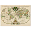 Ancient world map poster reproduction