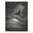Gustave Dore Paradise Lost engraving . Satan descent to Earth.