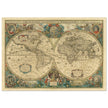 Nova totius terrarum orbis 1630 old world map poster by Hendrik Hondius