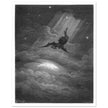 Gustave Dore Paradise Lost engraving . Satan descent to Earth.