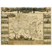 Vintage historic map of Asia by Nicolaes Visscher XVII century.