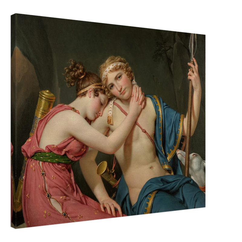 Canvas The Farewell of Telemachus and Eucharis by Jacques Louis David 1818. Greek Mythology  canvas