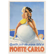 Louis Icart Monte Carlo vintage promotional poster . Historic