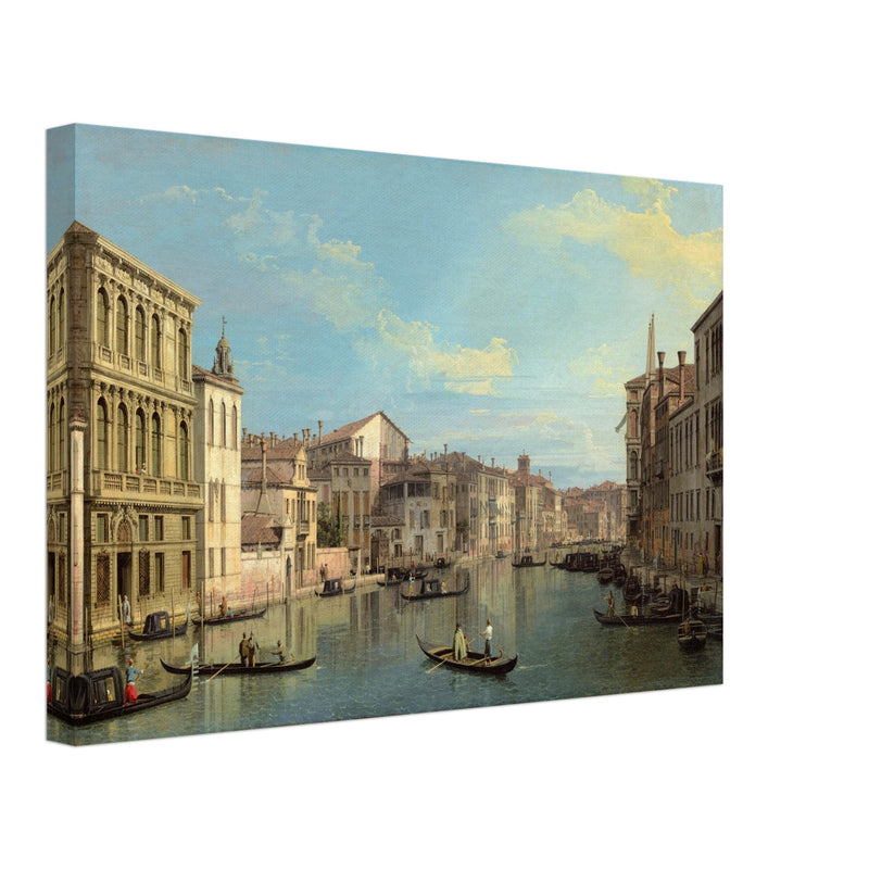 Grand Canal in Venice Italy. Antique painting by Canaletto 1738.