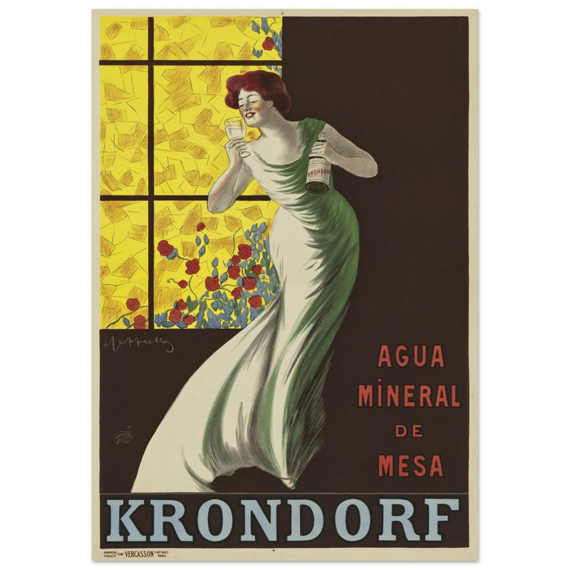 Krondorf mineral water vintage advertising poster by Leonetto Cappiello.