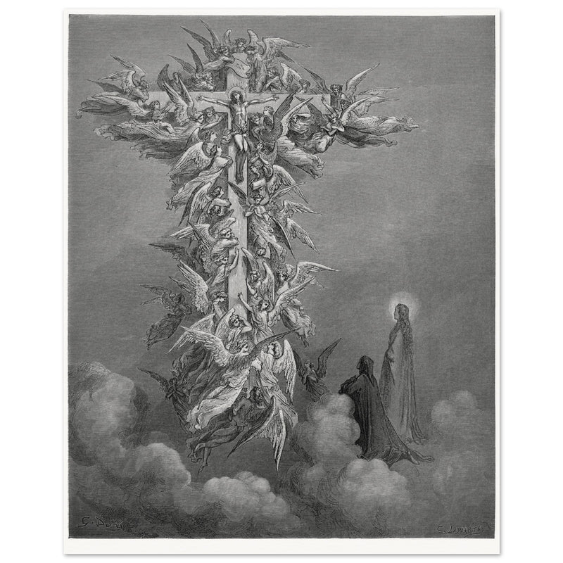 Gustave Dore illustration for The Divine Comedy by Dante Alighieri.  The Cross Paradise.
