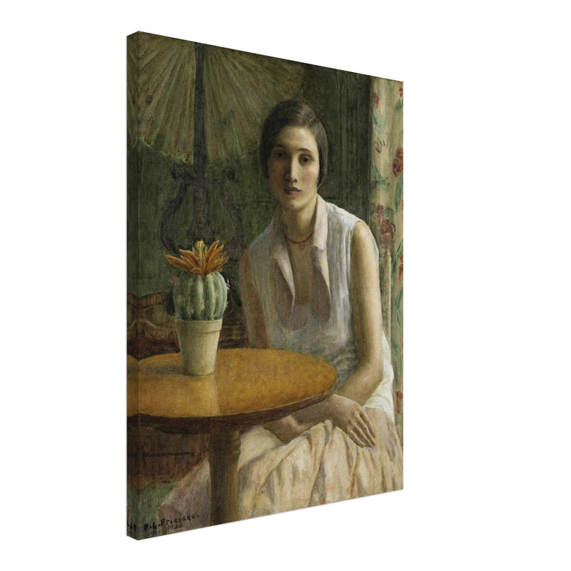 Portrait of a Woman with Cactus painting by Frederick Carl Frieseke