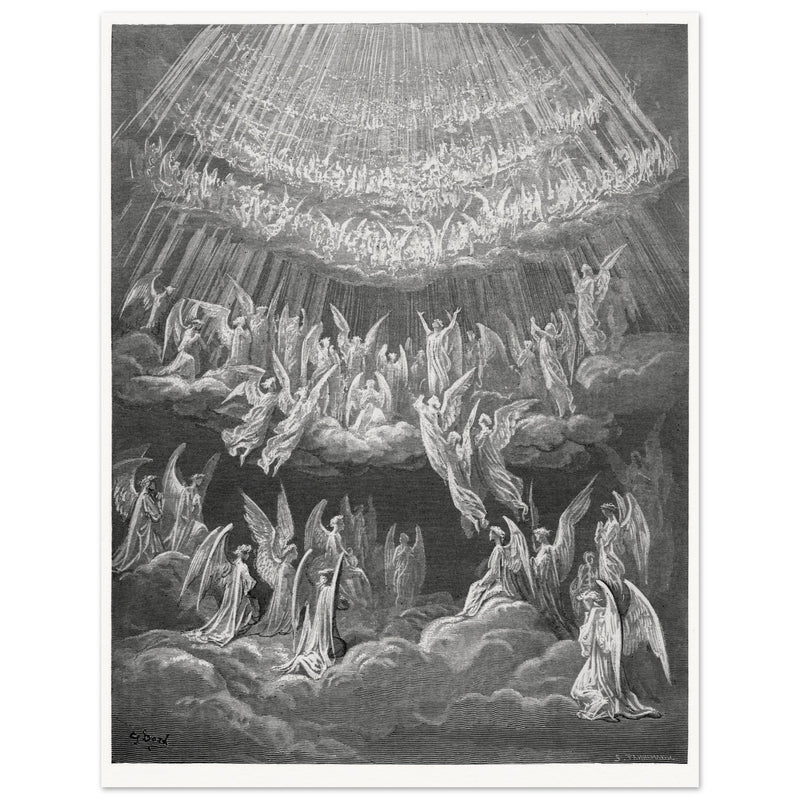 Gustave Dore illustration for The Divine Comedy by Dante Alighieri.  Paradise.