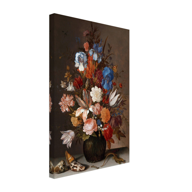 Still Life with Flowers canvas reproduction by Balthasar van der Ast XVII Century Antique flower bouquet canvas