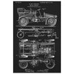 Motor Vehicle patent. Vintage car illustration.