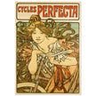 Alphonse Mucha print Cycles Perfecta. Art Nouveau bicycle advertising poster.