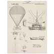 Airship patent illustration by T S C Lowe. Air Balloon