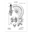 Vehicle whell patent illustration. Vintage drawing .
