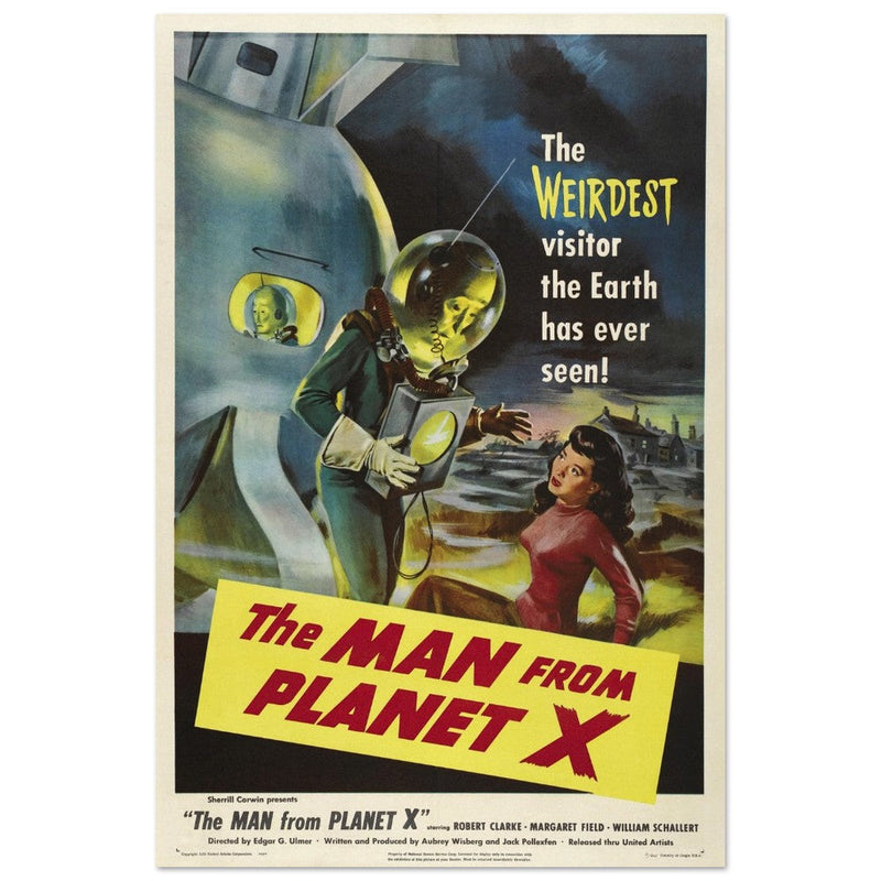 The Man from Planet X movie poster. Vintage film .