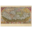 Ancient world map poster reproduction by Andrea Bertelli 1593