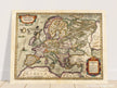 Ancient map of Europe and the Celts. Europam sive Celticam veterem by Abraham Ortelius.