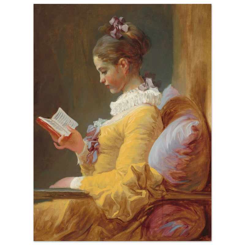 Young Girl Reading painting by Jean-Honoré Fragonard 1769.