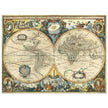 Ancient map of the world XVII Century Double Hemisphere globe map by Jacob Aertsz.