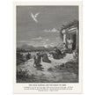 Gustave Dore The Bible engraving print . The angel Raphael and the family of Tobit.