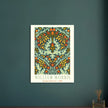 William Morris Autumn flowers vintage wallpaper reproduction.